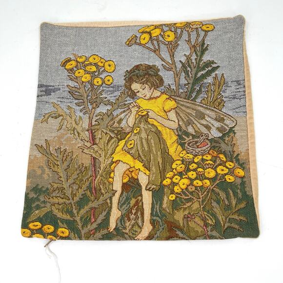 Tapisseries Du Lion Cicely Mary Barker Tansy Fairy illustration pillow cover - Picture 1 of 6